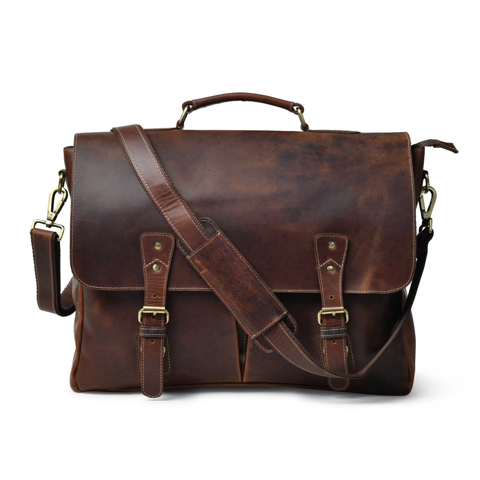 Personalized Leather Messenger Bag The Interesting  Item for Men