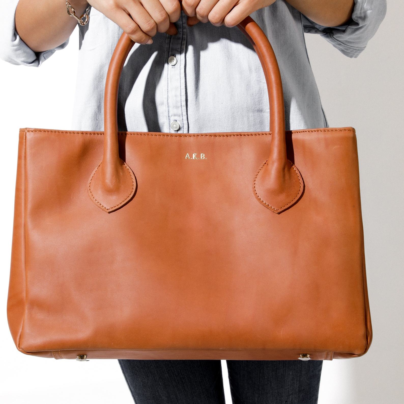 Personalized Leather Office Bag The Interesting  Christmas Item for Women