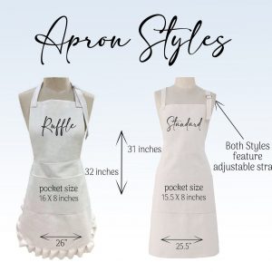 Personalized Linen Kitchen Apron Elevate Your Cooking Style with Custom Embroidered Aprons