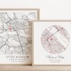 Personalized Map Our First Home | Romantic Valentine’s Day Item | Anniversary Keepsake | Custom Wedding Present | Digital City Map Print