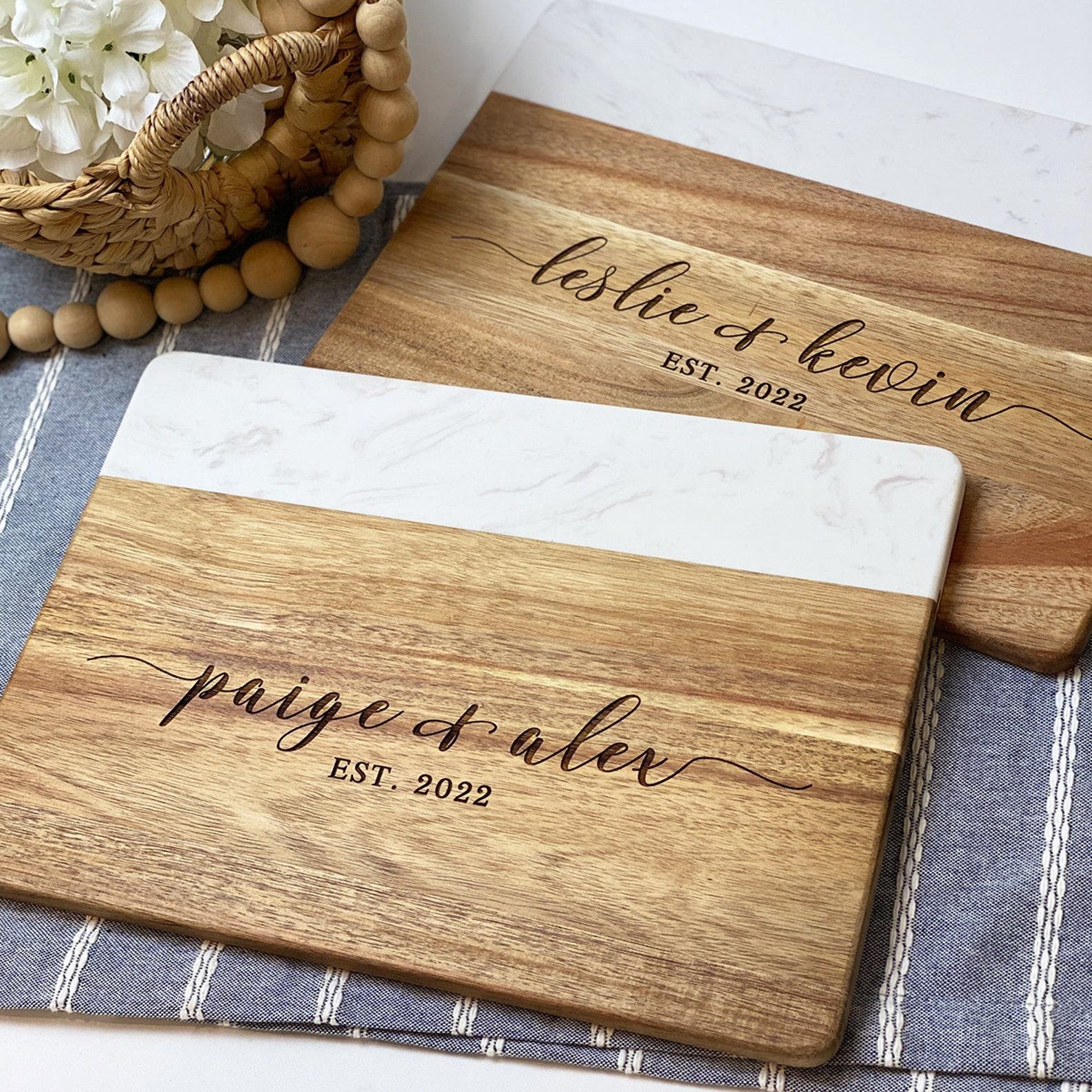 Personalized Marble Wood Cutting Board The Interesting  Item for Any Occasion