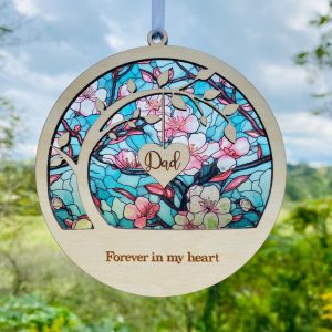 Personalized Memorial Suncatcher A Cherished Keepsake for Grieving Hearts