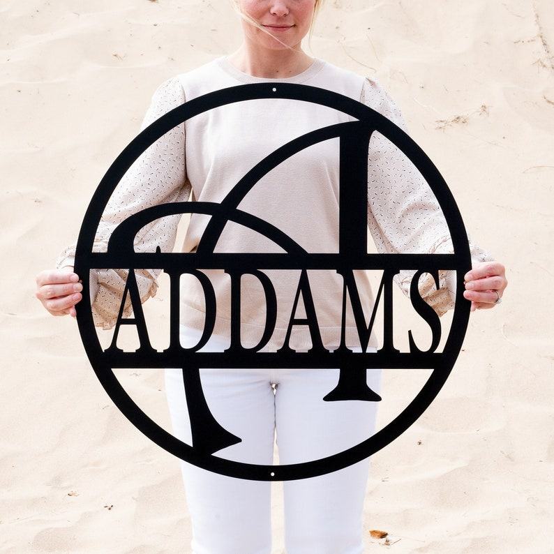 Personalized Metal Last Name Letter Signs Unique Monogram Wall Decor for Family and Weddings