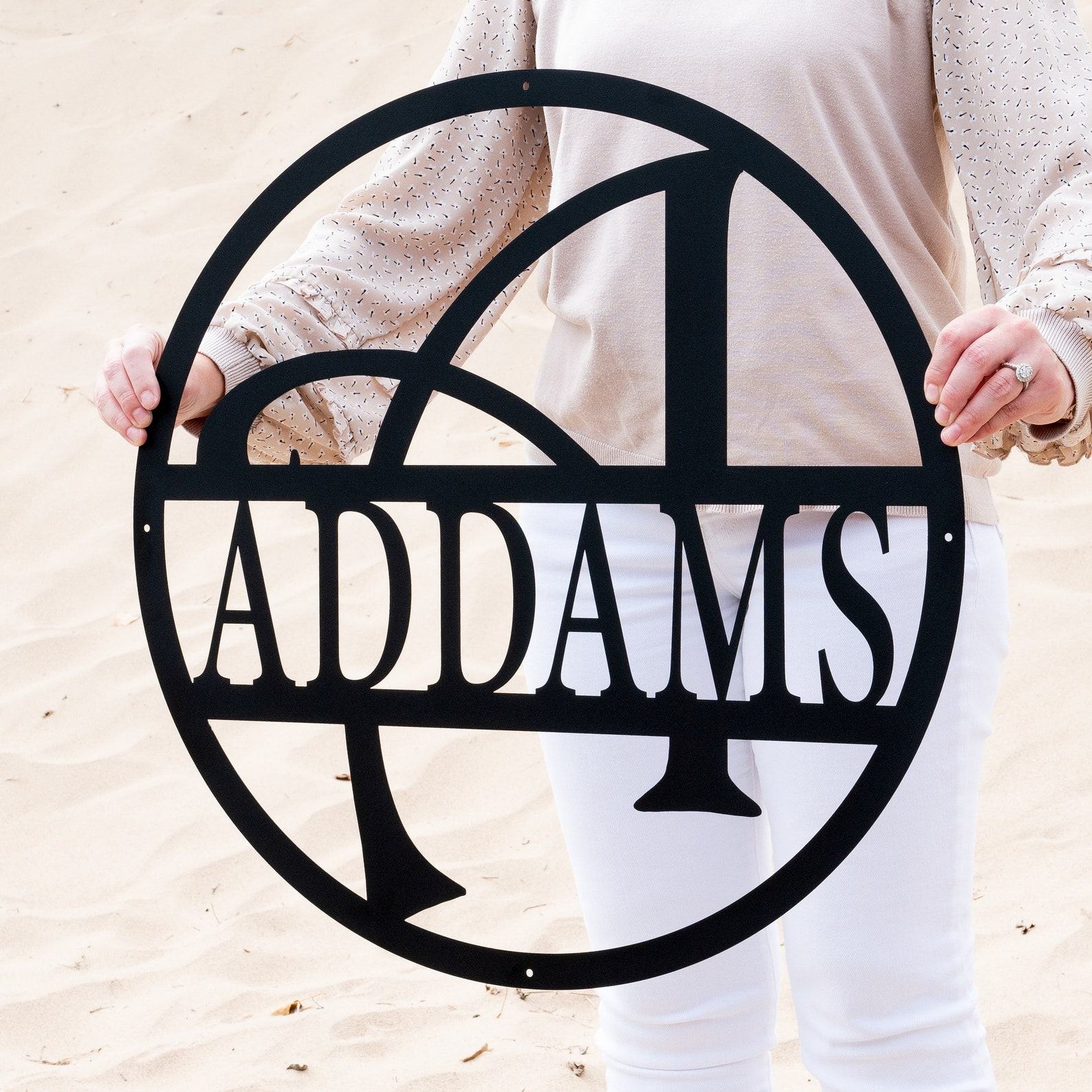 Personalized Metal Last Name Letter Signs Unique Monogram Wall Decor for Family and Weddings