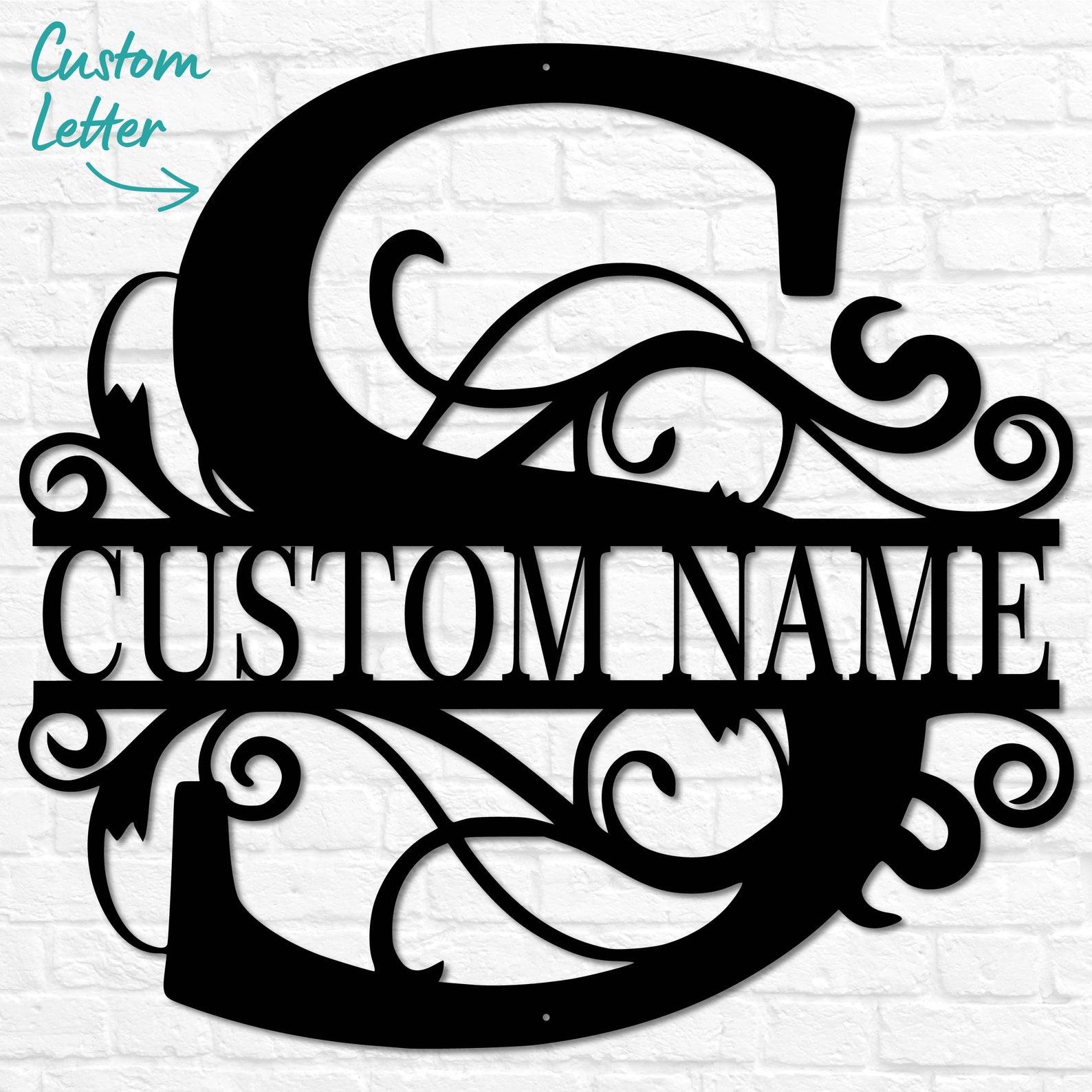 Personalized Metal Wall Art Custom Signs, Monograms, and Family Name Decor