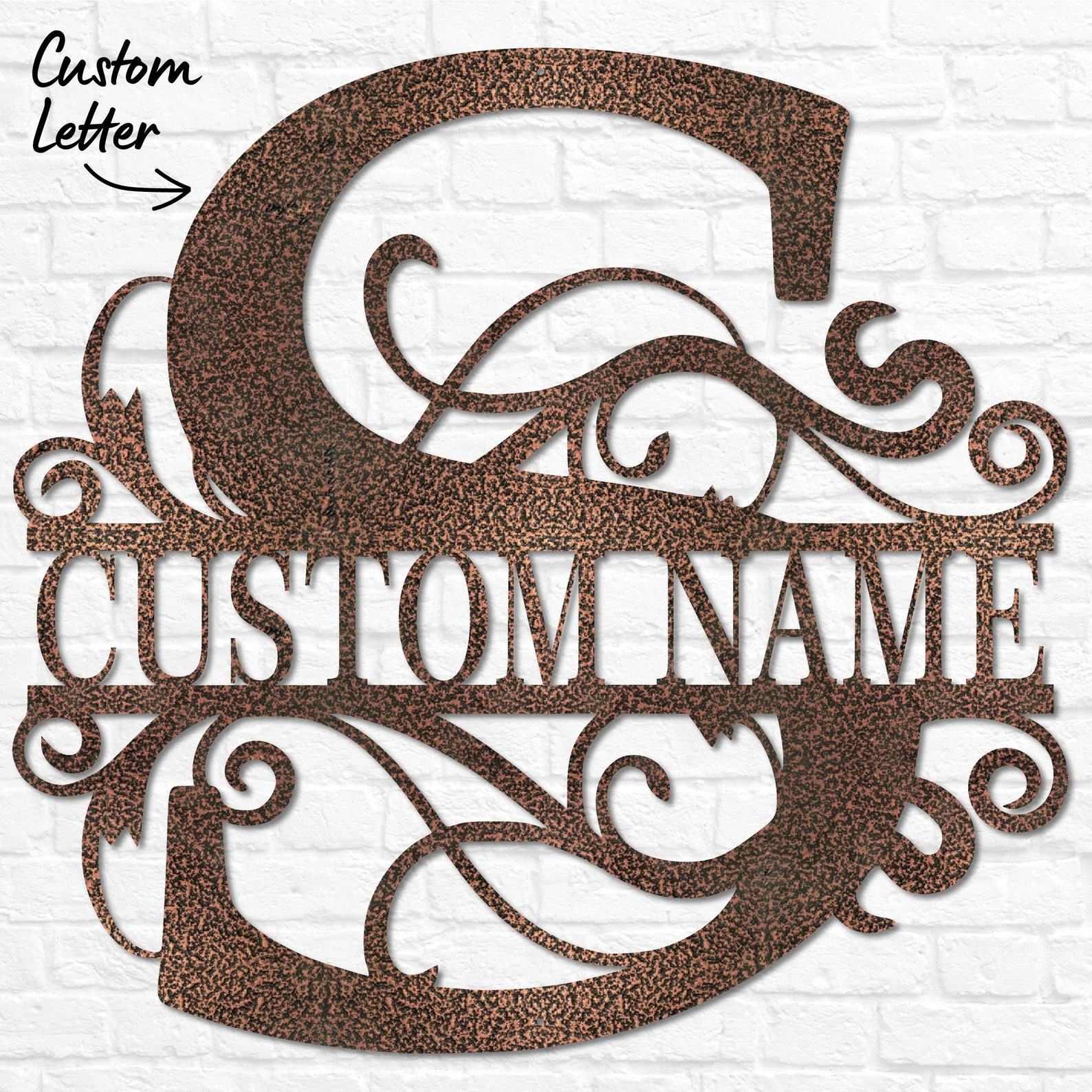 Personalized Metal Wall Art Custom Signs, Monograms, and Family Name Decor