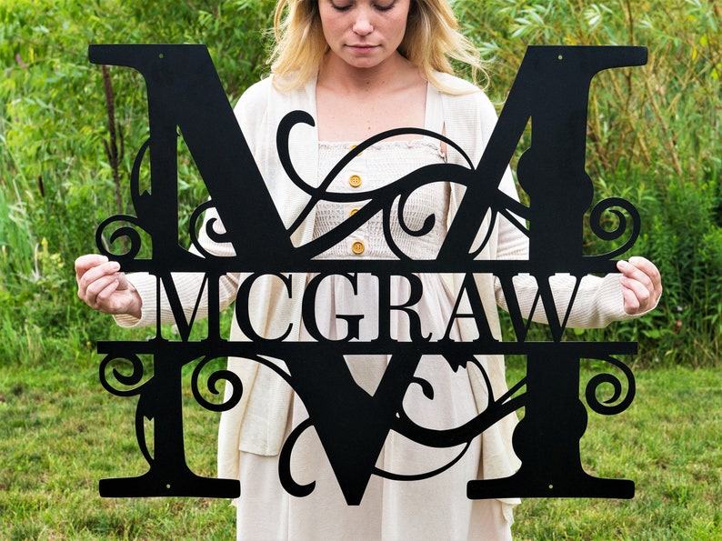 Personalized Metal Wall Art Custom Signs, Monograms, and Family Name Decor