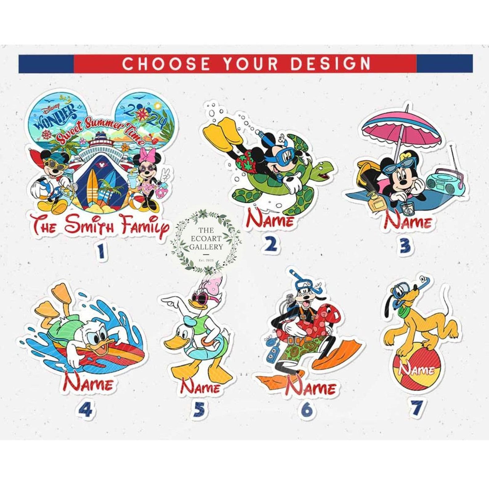 Personalized Mickey and Friends Sweet Summertime Disney Cruise Magnet Capture Your Family’s Magical Memories