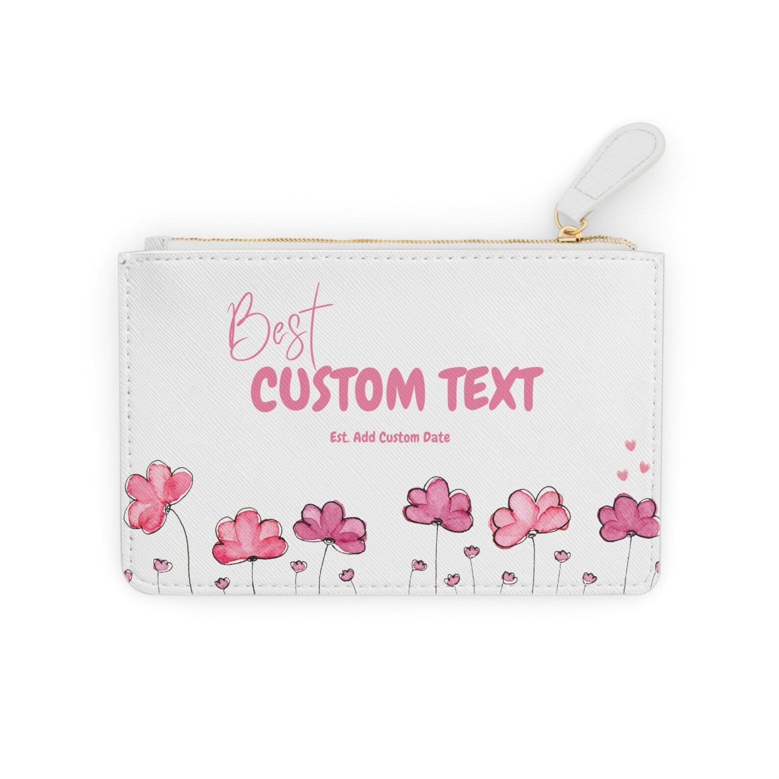 Personalized Mini Clutch Pink Floral Haven for Her | Unique Items for Mom, Stepmom, and Adopted Mom
