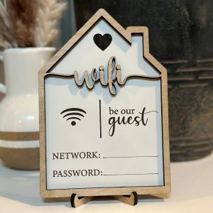 Personalized Mini Wooden Wi-Fi Password Sign Display Your Internet Credentials with Style