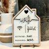 Personalized Mini Wooden Wi-Fi Password Sign Display Your Internet Credentials with Style