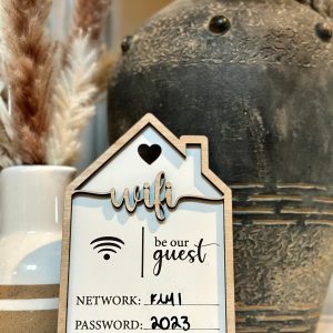 Personalized Mini Wooden Wi-Fi Password Sign Display Your Internet Credentials with Style