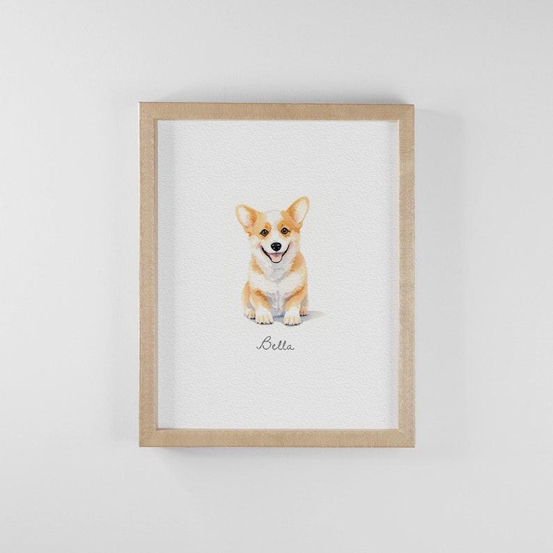 Personalized Miniature Watercolor Pet Portrait Capture Your Furry Friend’s Charm