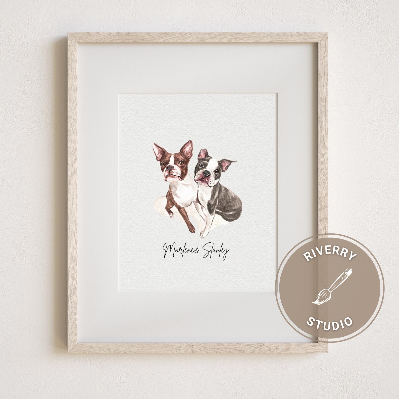 Personalized Miniature Watercolor Pet Portraits Capture Your Furry Friend’s Charm