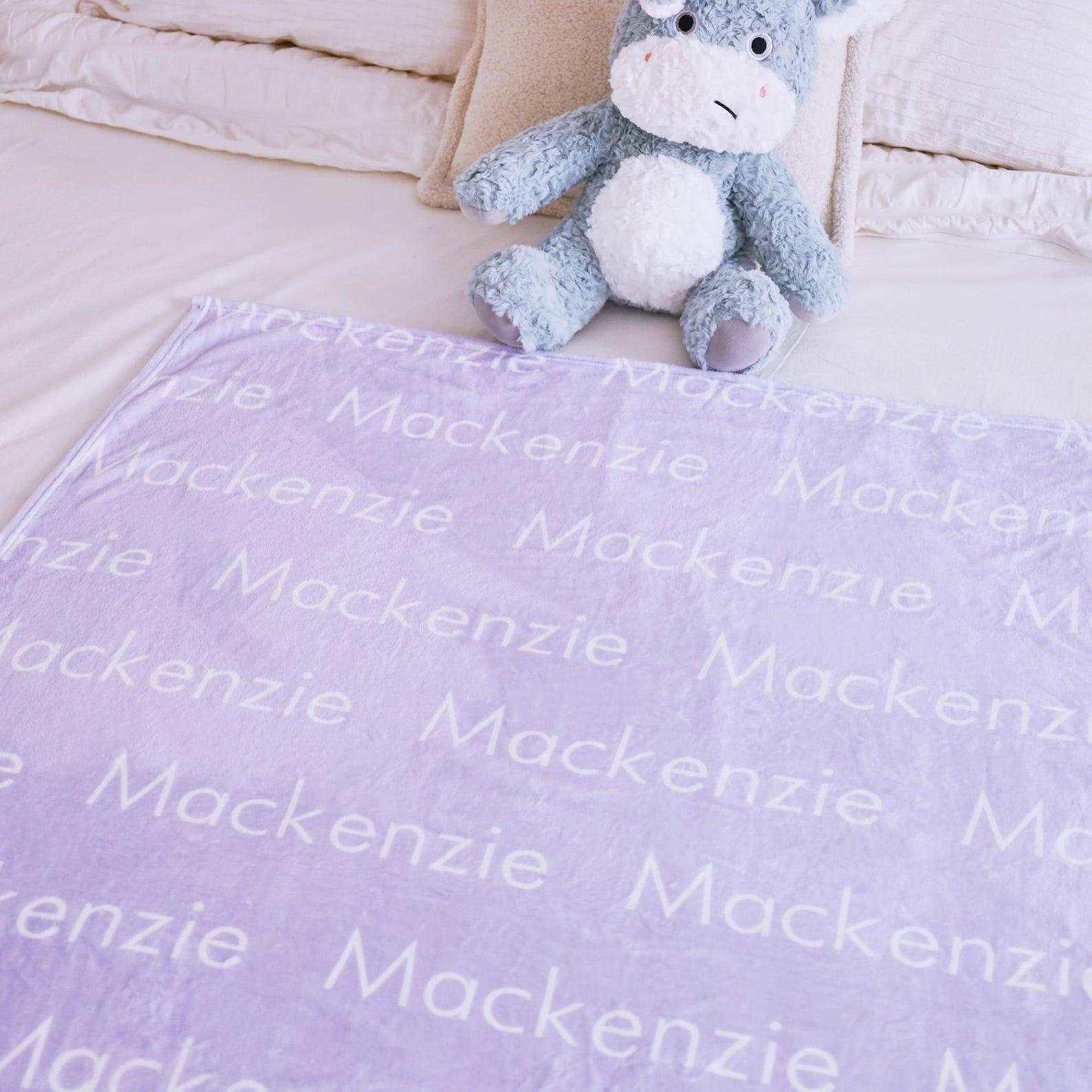 Personalized Minky Blanket Embroidered Name, Interesting  Baby Item for Girls, Cozy Nursery Decor, Unique Christmas Present