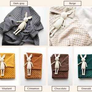 Personalized Minky Blanket Embroidered Swaddle for Sweet Dreams and Cozy Comfort