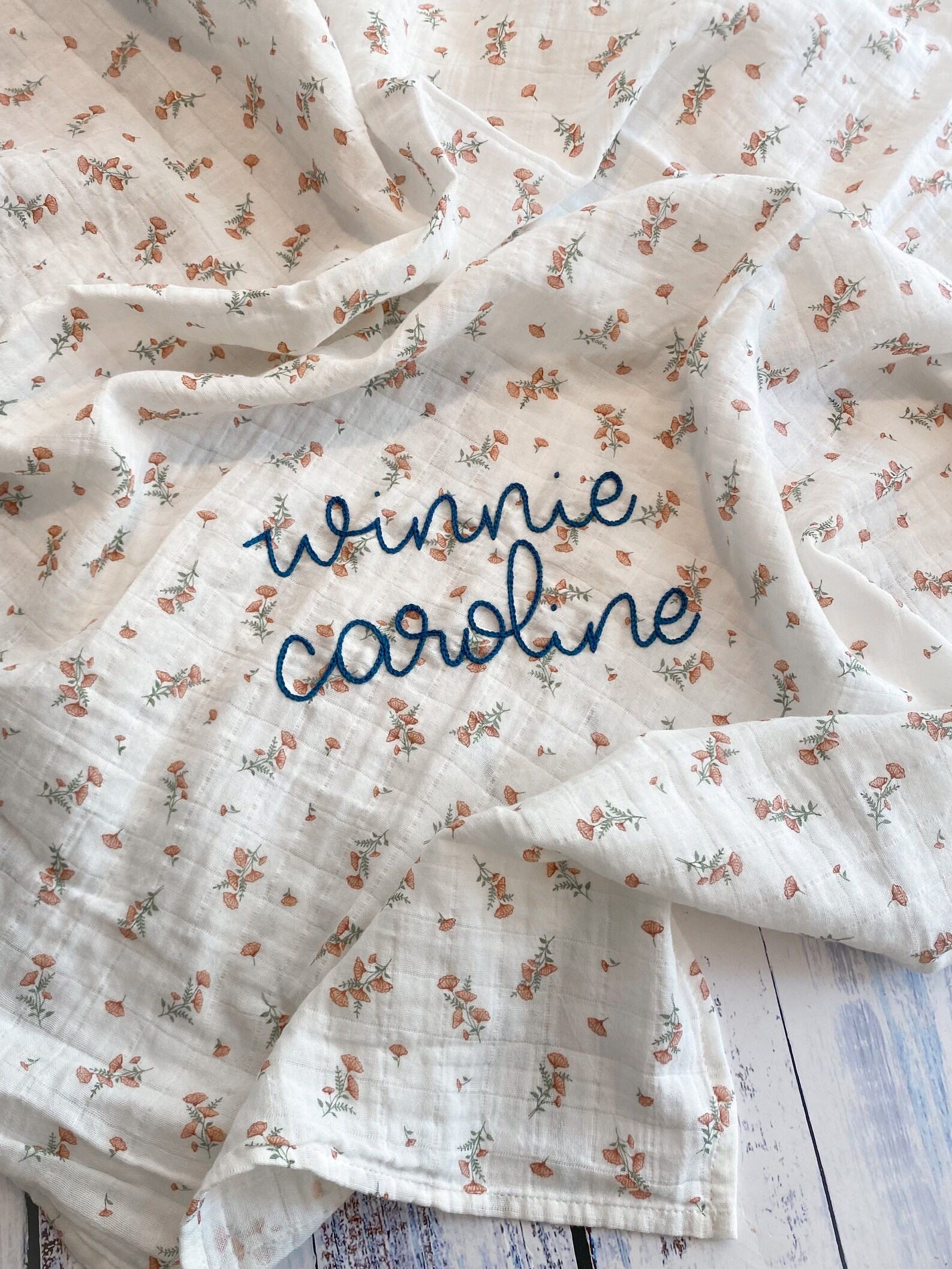 Personalized Monogrammed Baby Swaddle Soft and Snuggly Muslin Blanket for Your Little One - Image 6