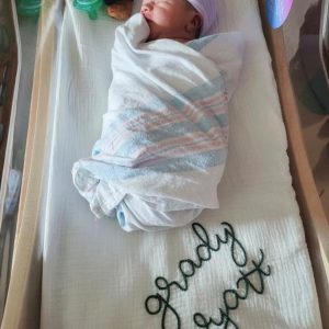 Personalized Monogrammed Baby Swaddle Soft and Snuggly Muslin Blanket for Your Little One