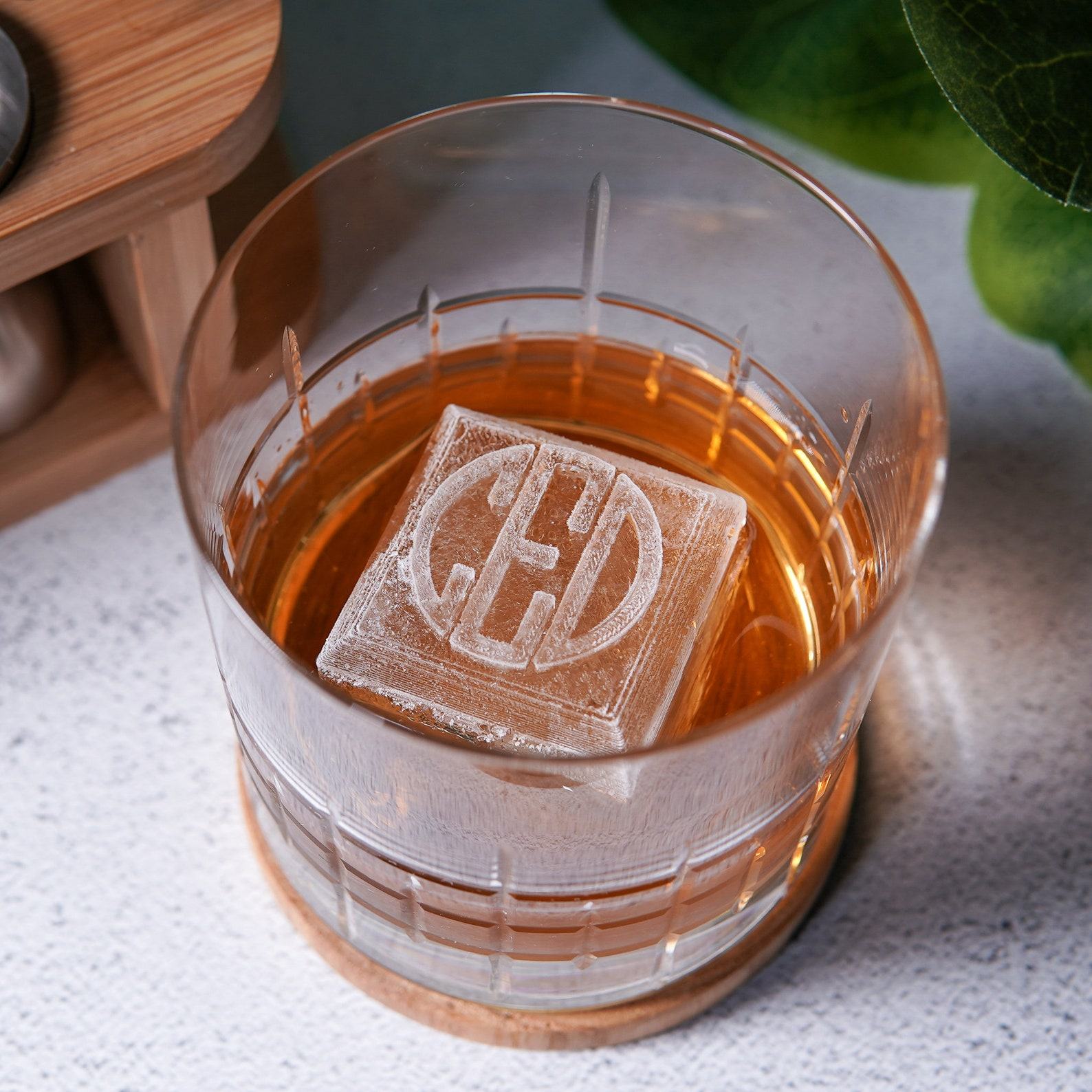 Personalized Monogrammed Whiskey Ice Tray Elevate Your Cocktail Experience