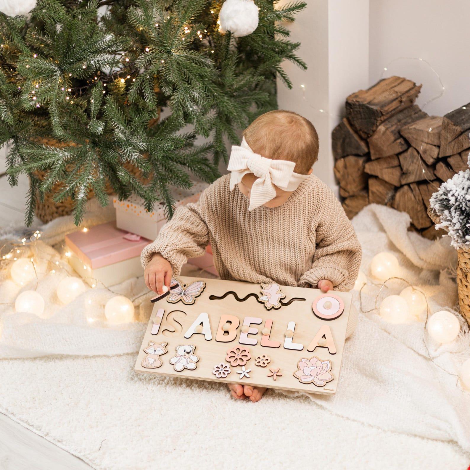 Personalized Montessori Busy Board – Custom Name Educational Toy for Toddlers 1-3 – Easter & Birthday Present