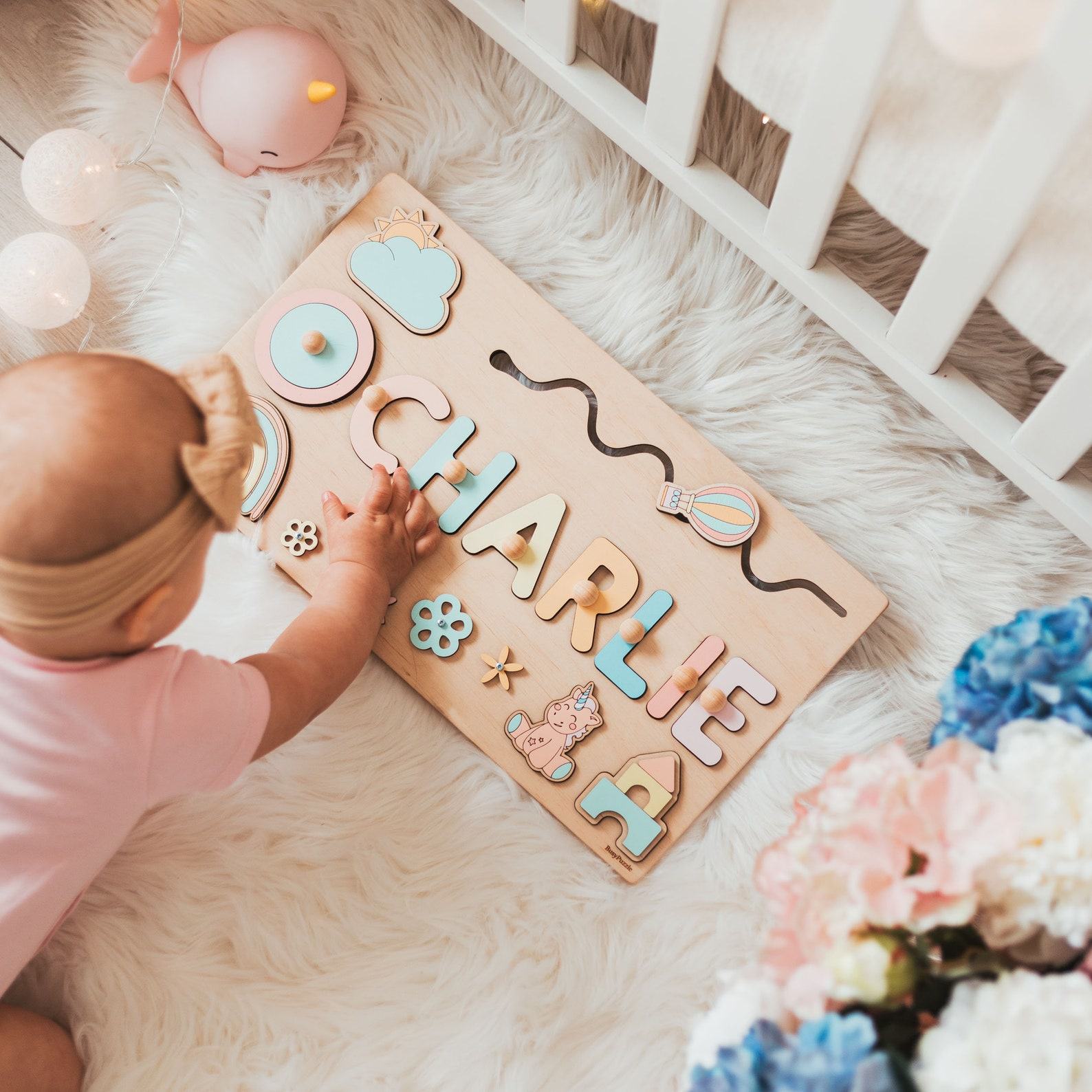 Personalized Montessori Busy Board A Sensory Adventure for Curious Toddlers