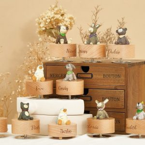 Personalized Music Box – Engraved Wooden Keepsake for Baby, Birthday & Christmas