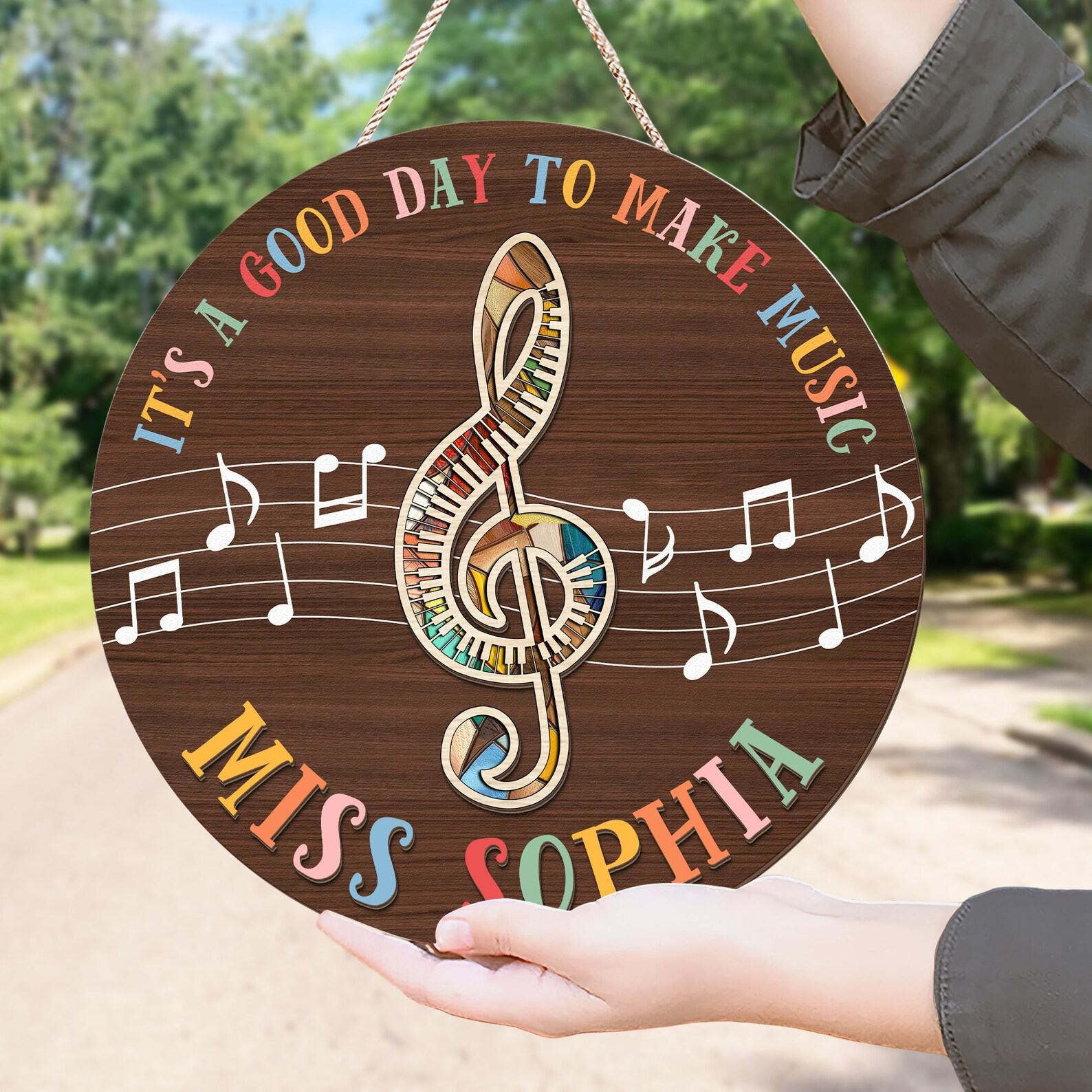 Personalized Music Teacher Door Sign A Melody of Inspiration for Your Classroom