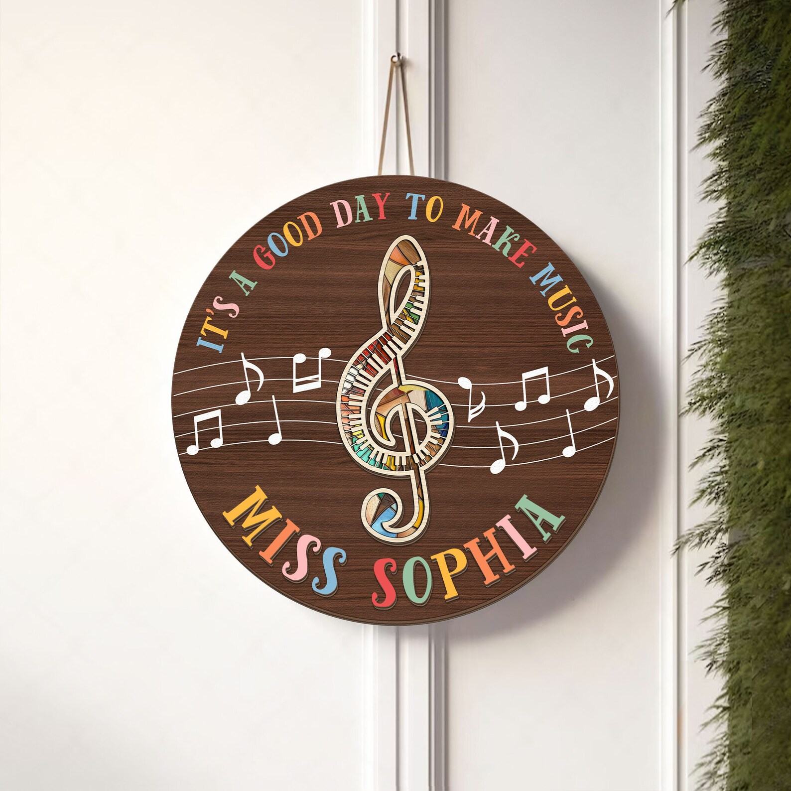 Personalized Music Teacher Door Sign A Melody of Inspiration for Your Classroom