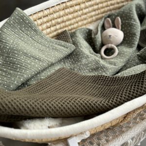 Personalized Muslin Blanket Embroidered Name, Soft and Cozy for Baby