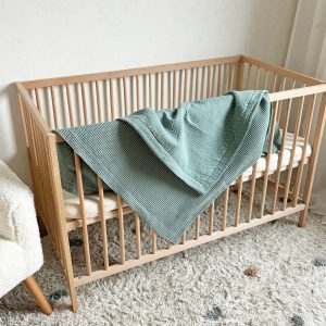 Personalized Muslin Blanket Embroidered Name, Soft and Cozy for Baby