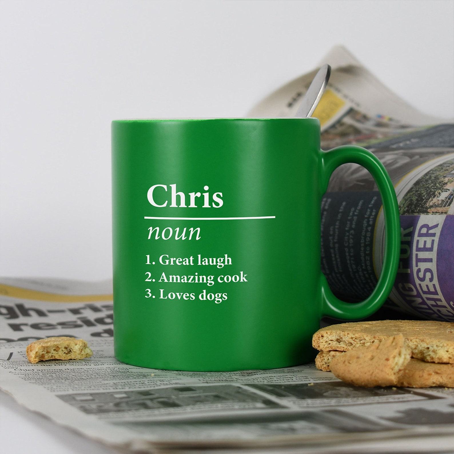 Personalized Name Definition Satin Mug Unique Laser Engraved Items for Special Occasions