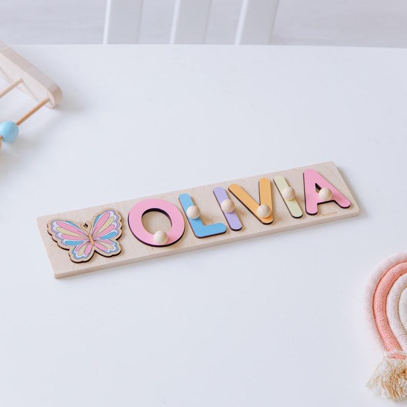 Personalized Name Puzzle A Cherished Item for Baby Girls, Fostering Learning and Imagination
