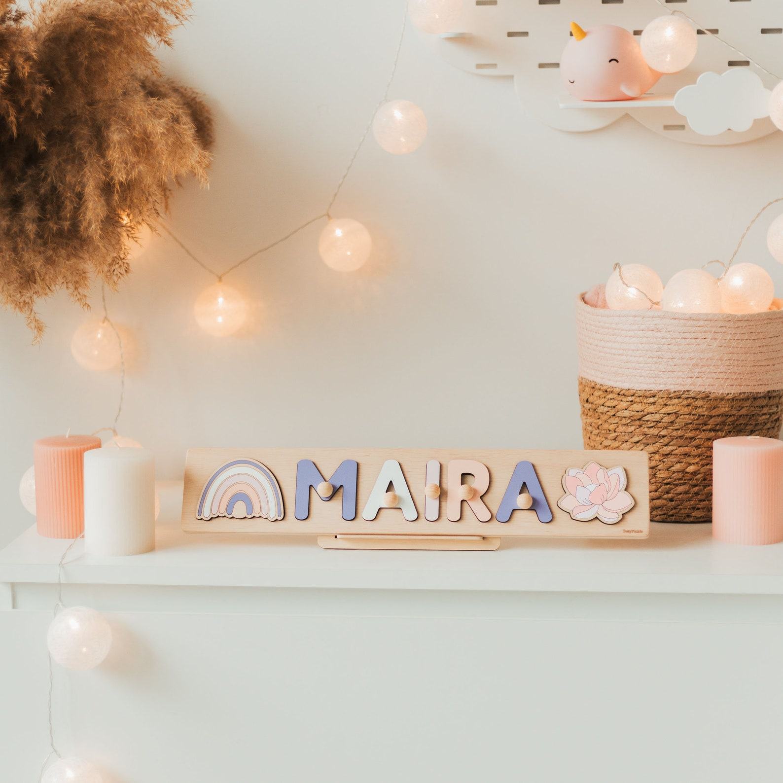 Personalized Name Puzzle A Cherished Item for Baby Girls, Fostering Learning and Imagination