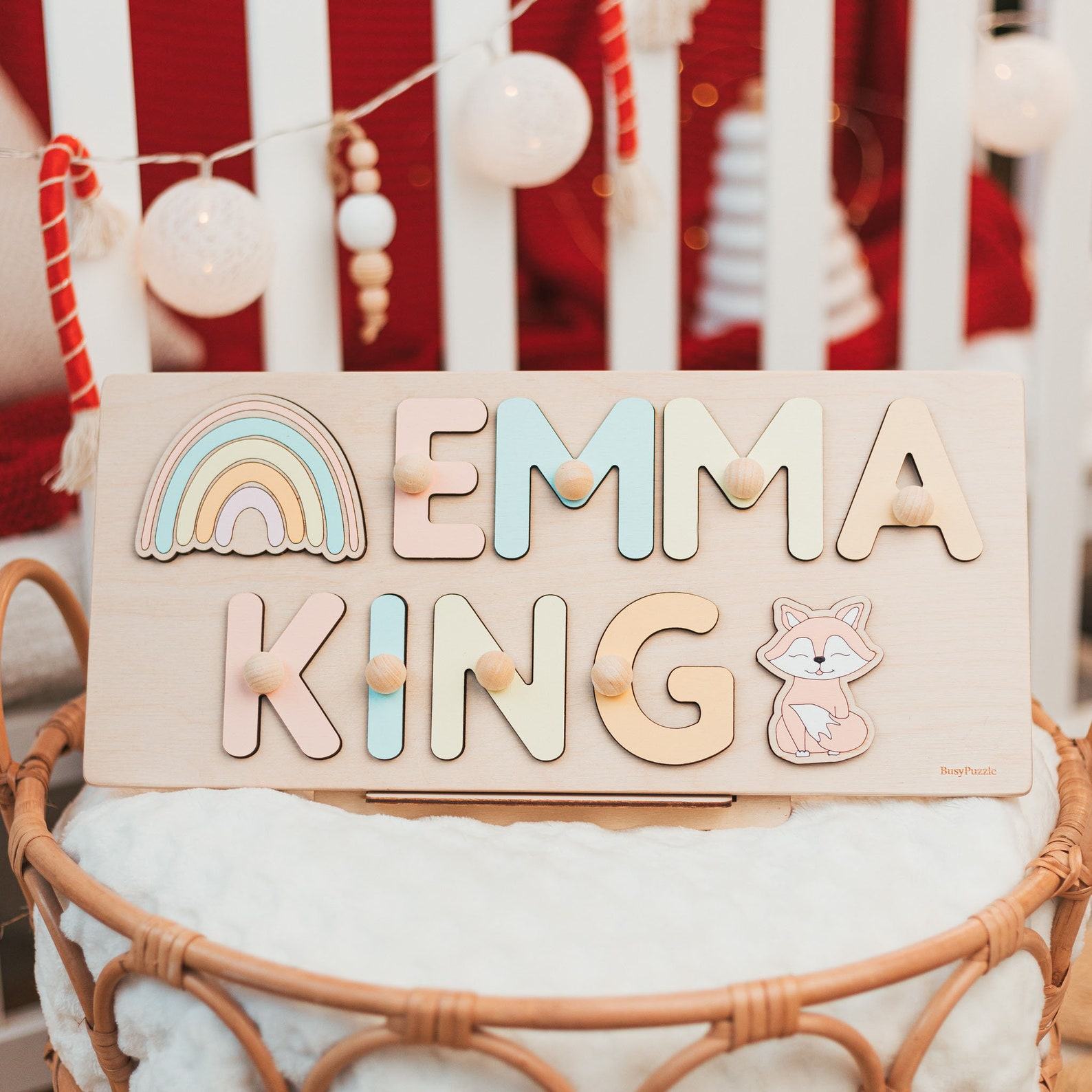 Personalized Name Puzzle A Cherished Item for Baby Girls, Fostering Learning and Imagination