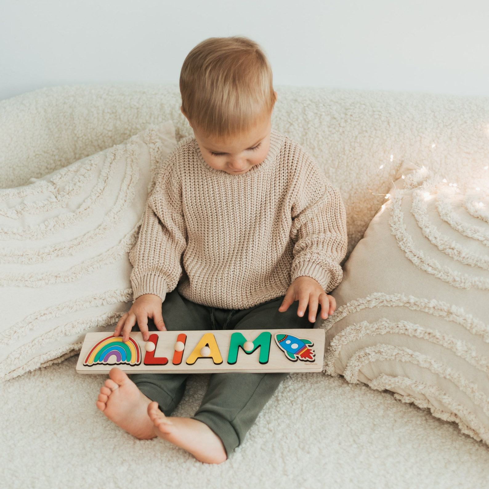 Personalized Name Puzzle A Unique Baby Shower Item for Toddlers and Preschoolers