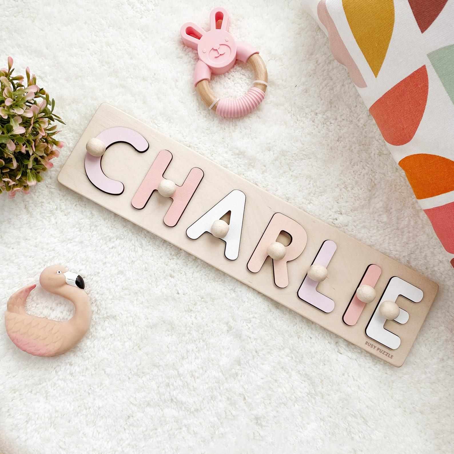 Personalized Name Puzzle A Unique Easter Item for Toddlers and Newborns