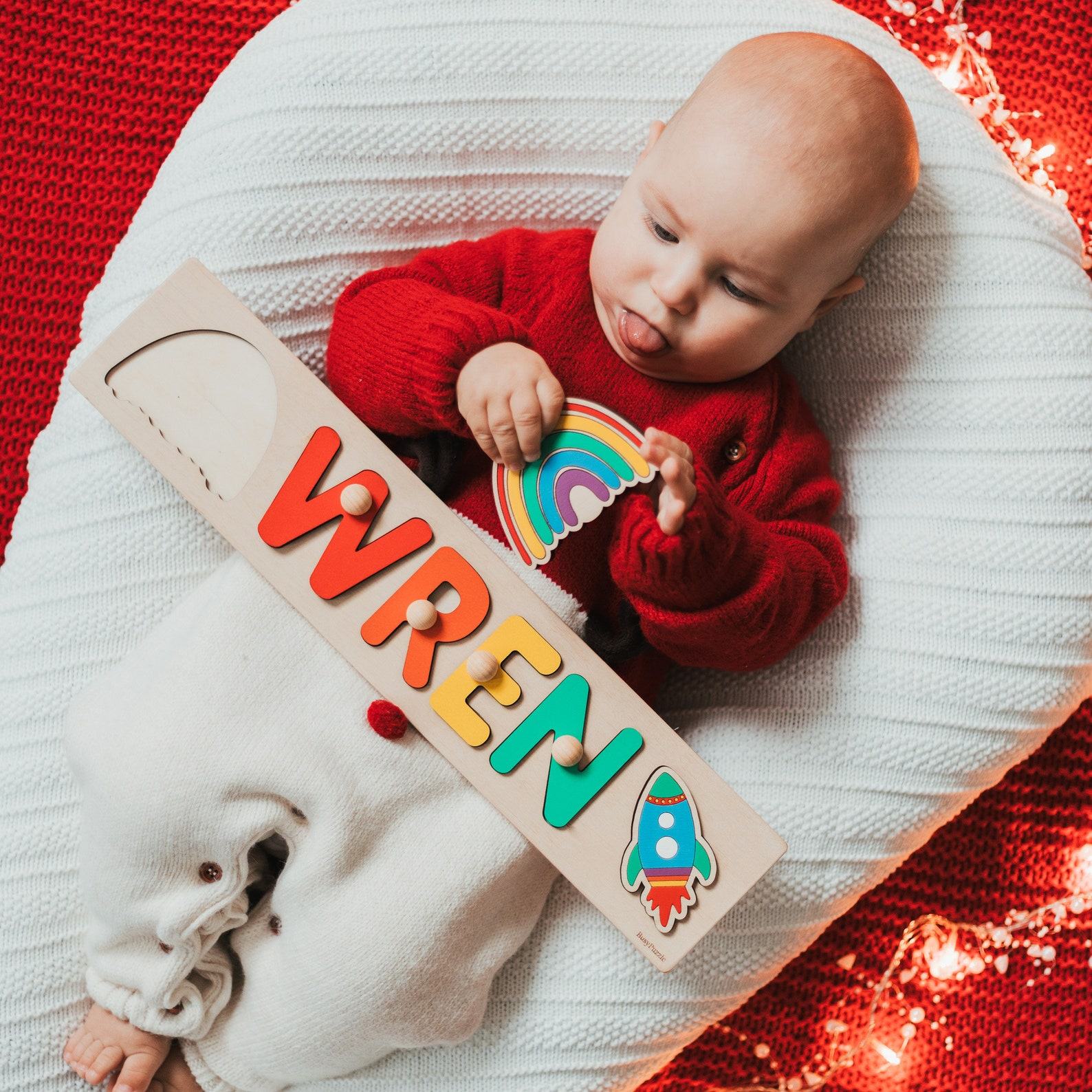 Personalized Name Puzzle A Unique Easter Item for Toddlers and Newborns