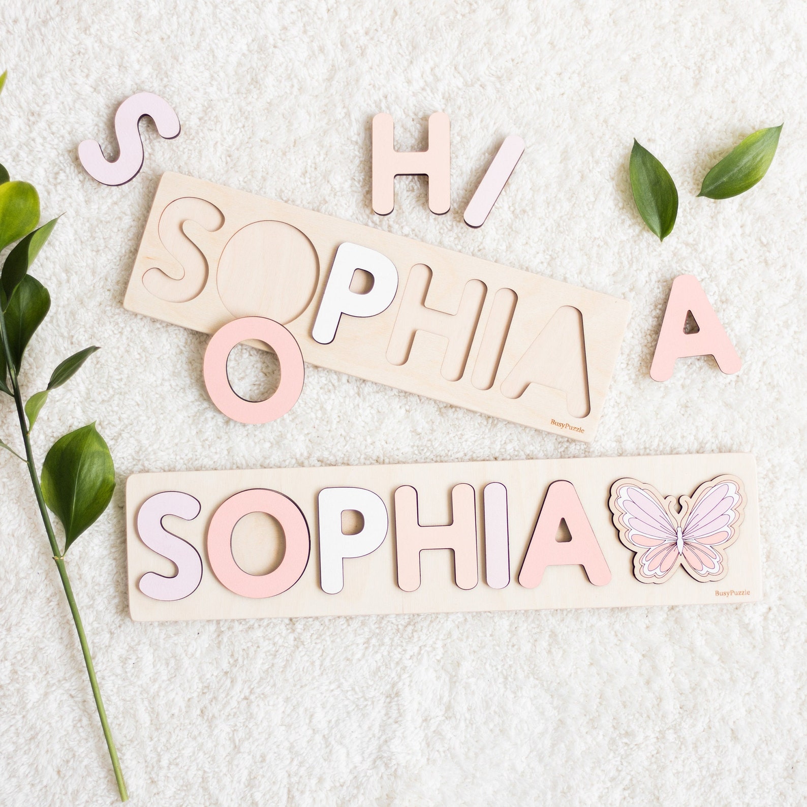 Personalized Name Puzzle for Toddlers – Custom Wooden Toy, Baby Present, 1st Birthday