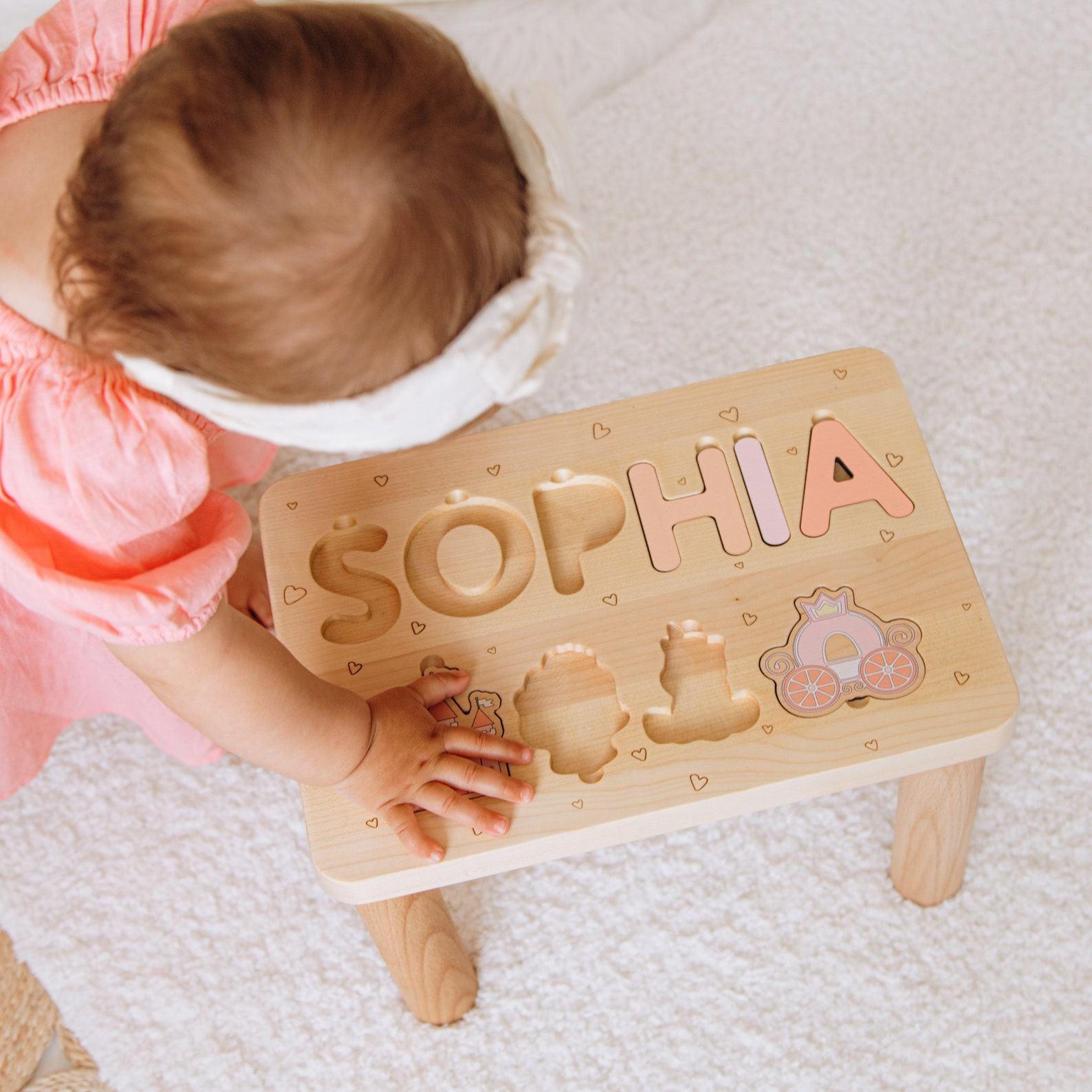 Personalized Name Puzzle Step Stool A Sensory Adventure for Toddlers