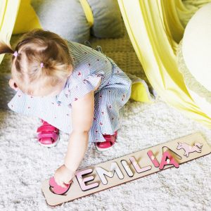 Personalized Name Puzzle with Pegs A Cherished Keepsake for First Christmas and Birthdays