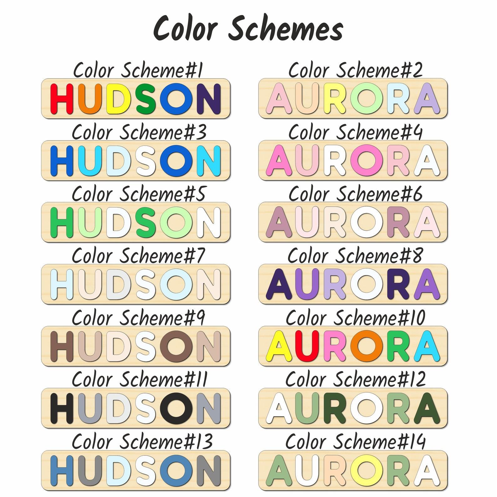 Personalized Name Puzzle with Pegs A Cherished Keepsake for First Christmas and Birthdays