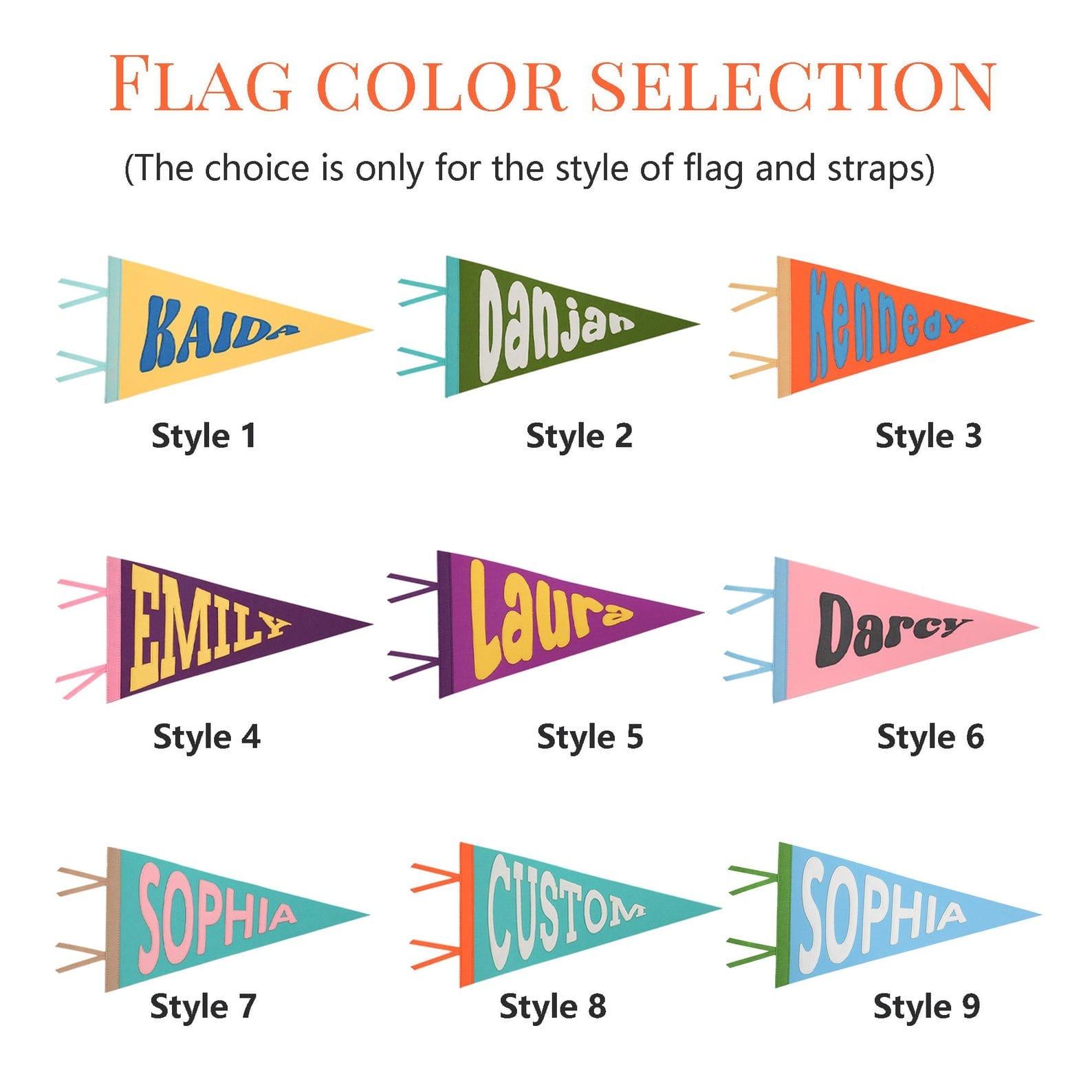 Personalized Nursery Pennant – Custom Name Felt Flag – Vintage Baby Room Decor Present