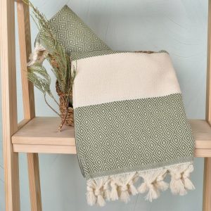 Personalized Olive Green Diamond Towel The Interesting  Bachelorette Party Item for Bridesmaids