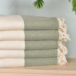 Personalized Olive Green Diamond Towel The Interesting  Bachelorette Party Item for Bridesmaids