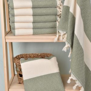 Personalized Olive Green Diamond Towel The Interesting  Bachelorette Party Item for Bridesmaids