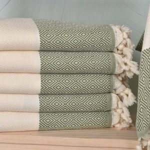 Personalized Olive Green Diamond Towel The Interesting  Bachelorette Party Item for Bridesmaids