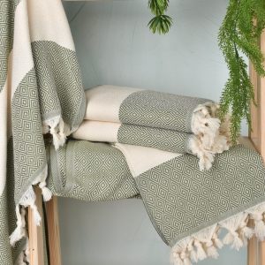 Personalized Olive Green Diamond Towel The Interesting  Bachelorette Party Item for Bridesmaids