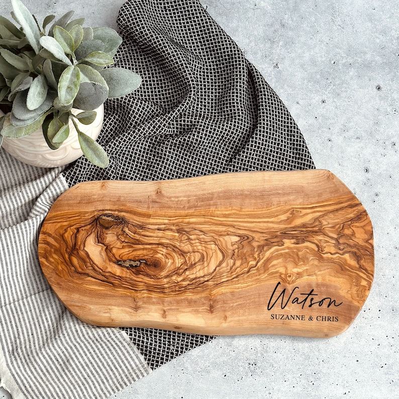 Personalized Olive Wood Charcuterie Board A Timeless Item for Special Occasions