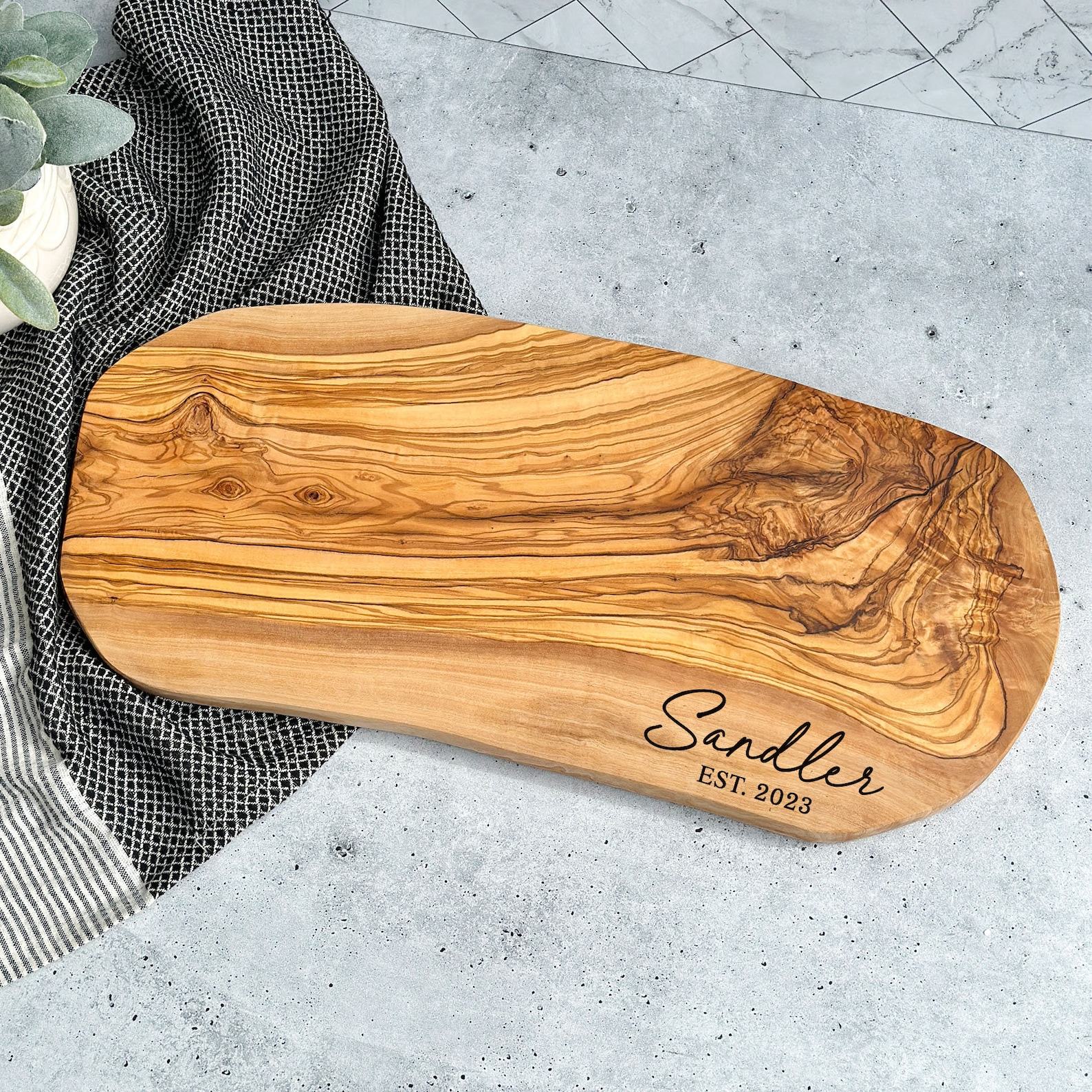 Personalized Olive Wood Charcuterie Board A Timeless Item for Special Occasions