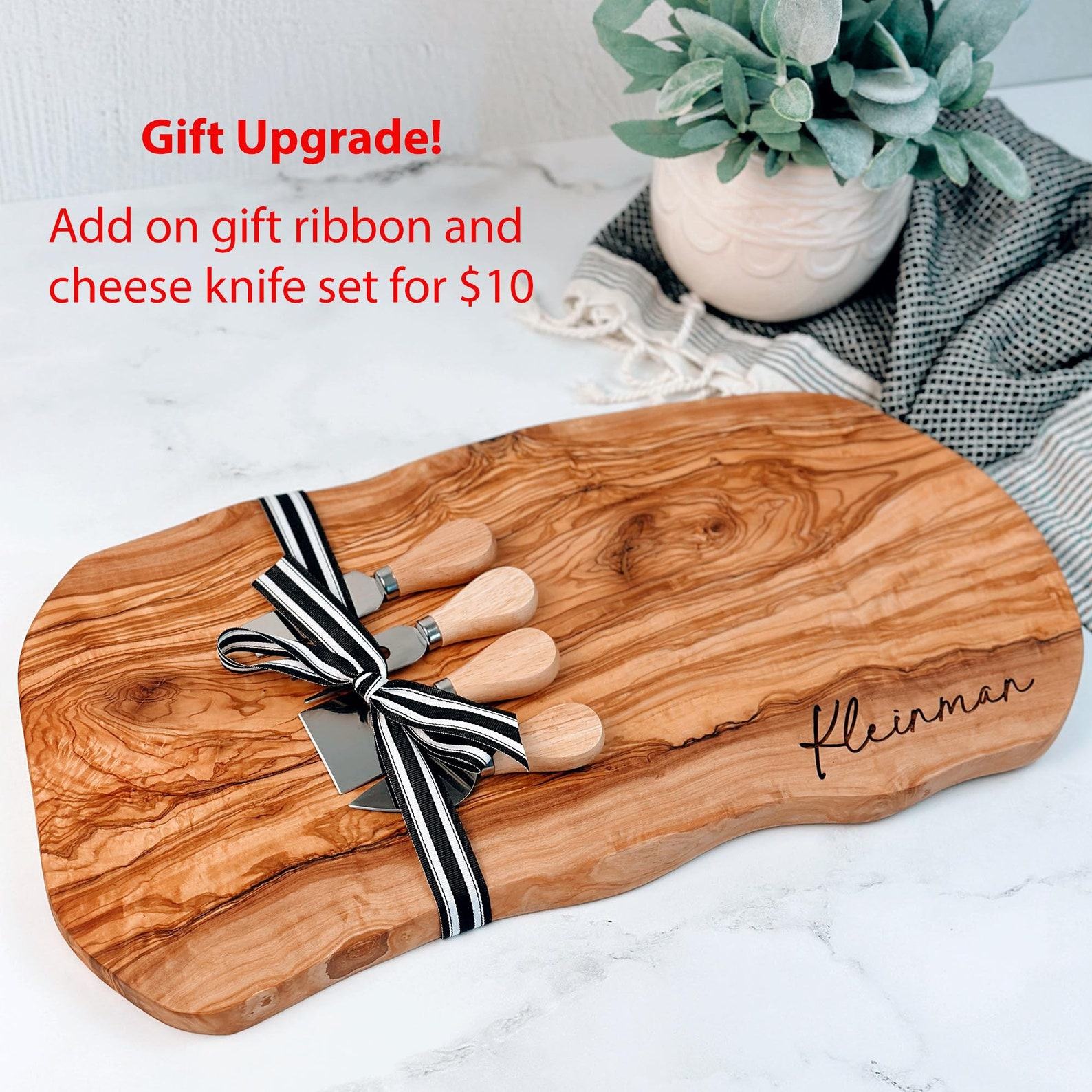 Personalized Olive Wood Charcuterie Board Rustic Elegance for Memorable Gatherings